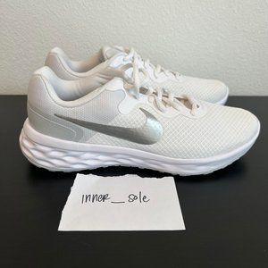 Nike Revolution 6 Next Nature White Silver DC3729-101 Women Running Shoe Size 8